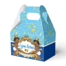 Royal African Twin Princes|Blue & Gold Glitzern