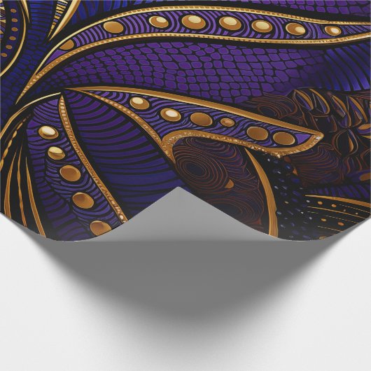 Royal Afro Wax Pattern Geschenkpapier (Ecke)