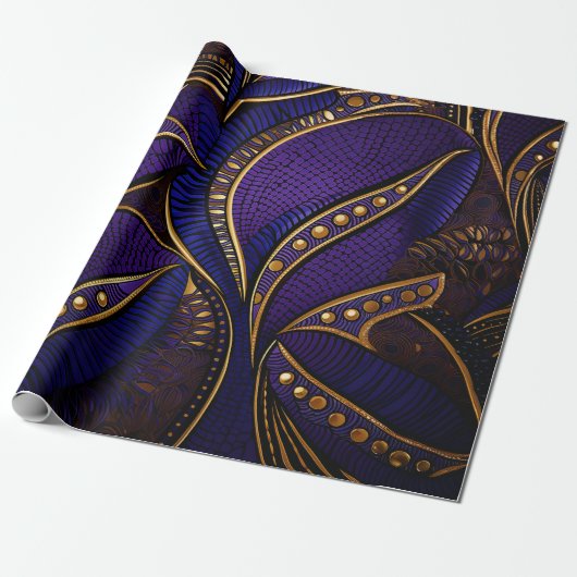 Royal Afro Wax Pattern Geschenkpapier (Ungerollt)