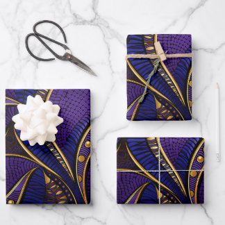 Royal Afro Wax Pattern Geschenkpapier Set