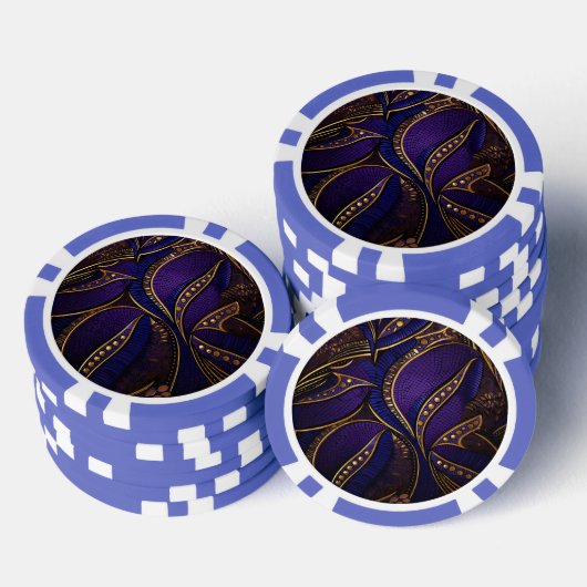 Royal Afro Wax Pattern Pokerchips (Stapel)