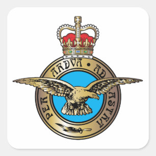 Royal Air Force Abzeichen Quadratischer Aufkleber