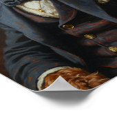 Royal Airedale Terrier Portrait Poster (Ecke)