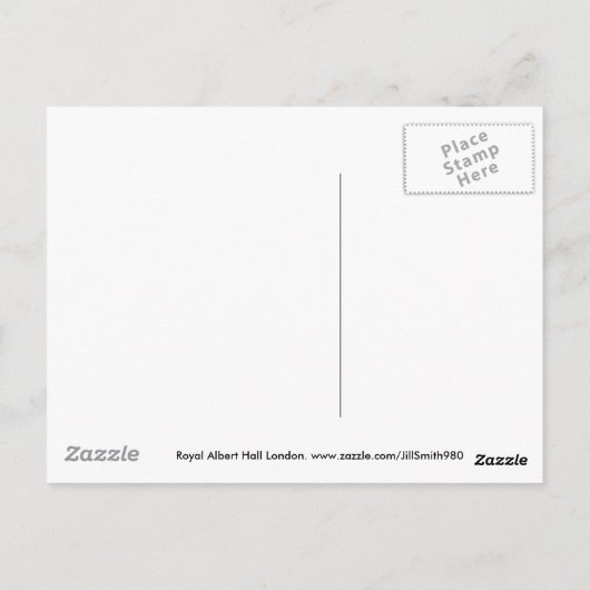 Royal Albert Hall London Postkarte (Rückseite)