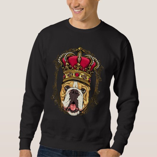 Royal American Bulldog King Queen Princess Dog Bul Sweatshirt (Vorderseite)