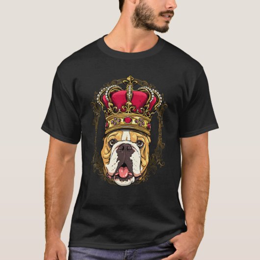 Royal American Bulldog King Queen Princess Dog Bul T-Shirt (Vorderseite)