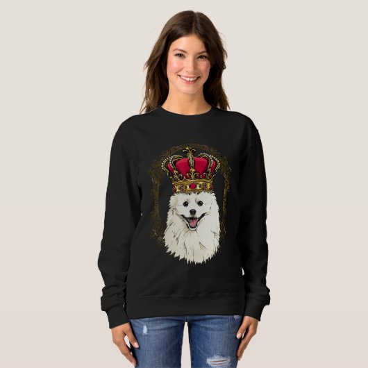 Royal American Eskimo Spitz King Queen Princess Do Sweatshirt (Vorne ganz)