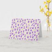 Royal Amethyst Artisan Alphabet Karte (Gelbe Blume)