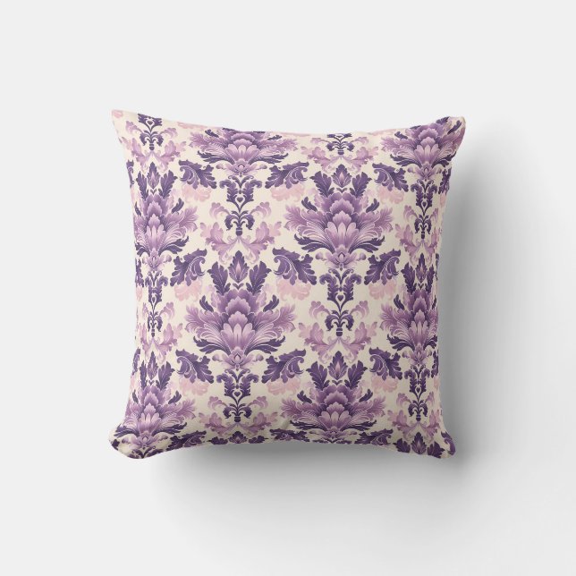 Royal Amethyst Damask Princesscore Kissen (Vorderseite)