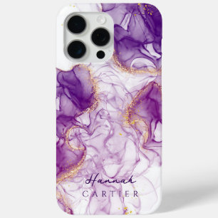 Royal Amethyst GoldGlitter Wasserfarbe individuell Case-Mate iPhone Hülle