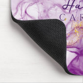 Royal Amethyst GoldGlitter Wasserfarbe individuell Mousepad (Ecke)