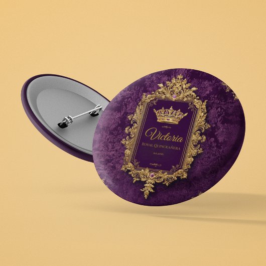 Royal Amethyst Quinceañera, Brauch Button