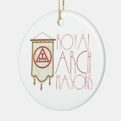 Royal Arch Freemason Banner Keramik Ornament (Links)