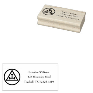 Royal Arch Freemason Masonic Square Compass Gummistempel