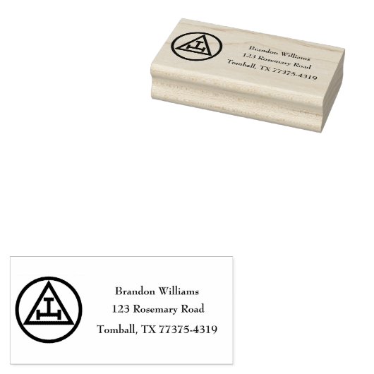 Royal Arch Freemason Masonic Square Compass Gummistempel (Stempel)