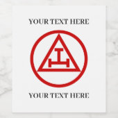 Royal Arch Freemason Square und Compass Masonic Weinetikett (Einzelnes Label)