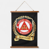 Royal Arch Mason Hanging Tapestry Wandteppich Mit Holzrahmen (Vorderseite)