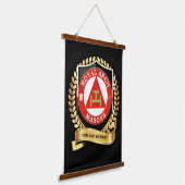 Royal Arch Mason Hanging Tapestry Wandteppich Mit Holzrahmen (Gewinkelt)