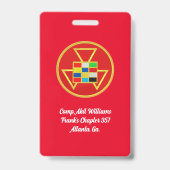 Royal Arch Mason Name Tag Ausweis (Rückseite)