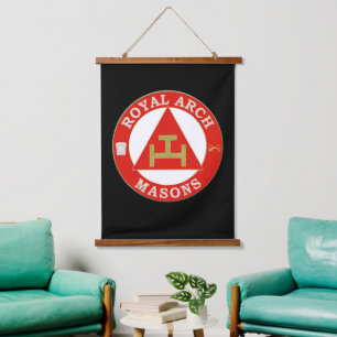 Royal Arch Mason Wandteppich Mit Holzrahmen