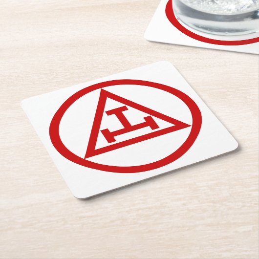 ROYAL ARCH MASONS CIRCULAR RECHTECKIGER PAPPUNTERSETZER (angewinkelt)