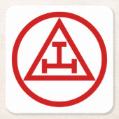 ROYAL ARCH MASONS CIRCULAR RECHTECKIGER PAPPUNTERSETZER (Vorderseite)