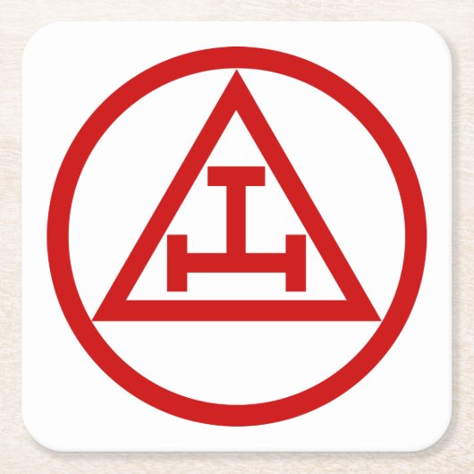 ROYAL ARCH MASONS CIRCULAR RECHTECKIGER PAPPUNTERSETZER (Vorderseite)