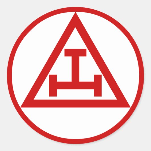 Royal Arch Masons, NICHT WATERPROOF Runder Aufkleber (Vorderseite)