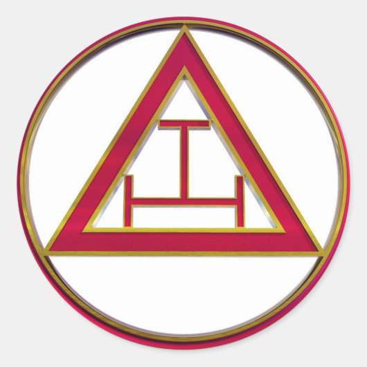Royal Arch Triple Tau Runder Aufkleber (Vorderseite)