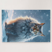 Royal Arctic Lynx Cat Puzzle (Horizontal)