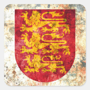Royal Arms of England Quadratischer Aufkleber
