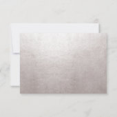 Royal Art Deco Wedding RSVP Cards - Silver Foil Karte (Rückseite)