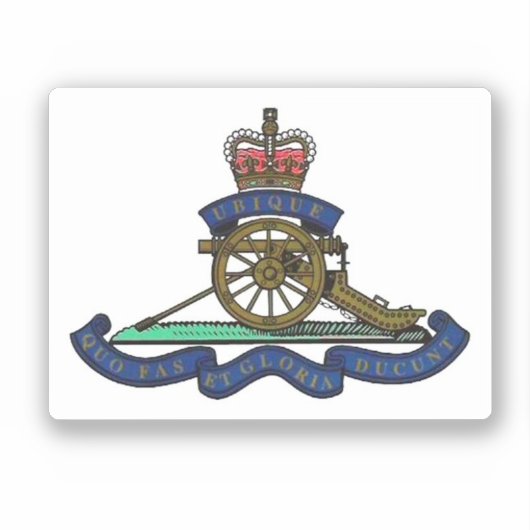 Royal Artillery Abzeichen - Vereinigtes Königreich Aufkleber (Vorderseite)