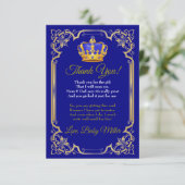 Royal Baby Dusche Dankeschön Card Dankeskarte (Stehend Vorderseite)