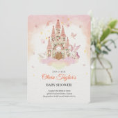 Royal Baby Dusche im Traumhaus Einladung (Stehend Vorderseite)