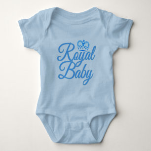 Royal Baby in Blue mit Crown Strampler