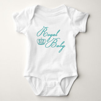 Royal Baby in Blue mit Vintager Krone Baby Strampler