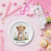 Royal Baby Lion 1. Geburtstagsfeier Pappteller (Party)