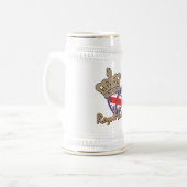 Royal Baby UK Heart Flag Bierglas (Vorderseite Links)