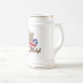 Royal Baby UK Heart Flag Bierglas (VorderseiteRechts)