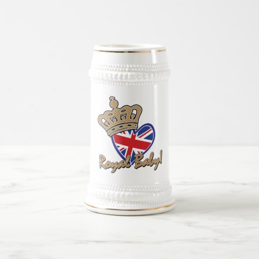 Royal Baby UK Heart Flag Bierglas (Mittel)
