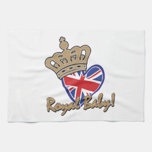Royal Baby UK Heart Flag Handtuch