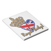 Royal Baby UK Heart Flag Notizblock (angewinkelt)