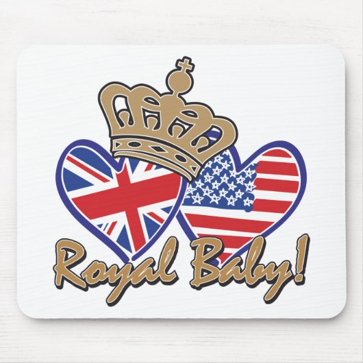 ROYAL-BABY-USA-UK-With Crown Mousepad (Vorne)