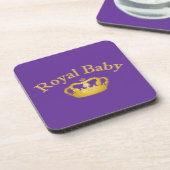 Royal Baby with Golden Crown Untersetzer (Linke Seite)