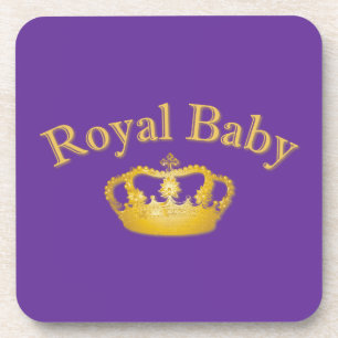 Royal Baby with Golden Crown Untersetzer