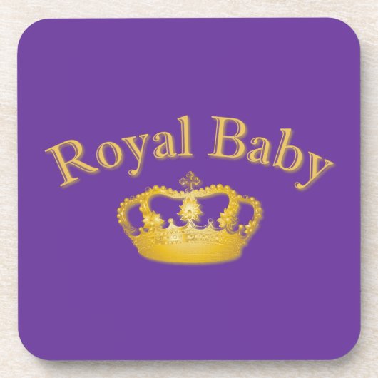 Royal Baby with Golden Crown Untersetzer (Vorderseite)