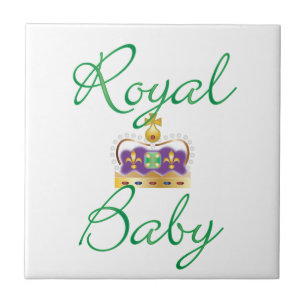 Royal Baby with Purple and Gold Crown Fliese