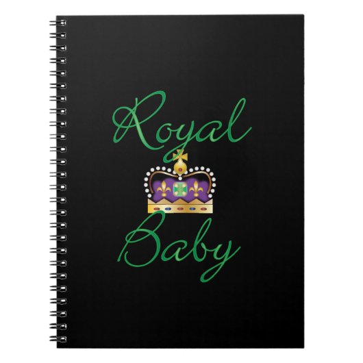 Royal Baby with Purple and Gold Crown Notizblock (Vorderseite)