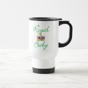 Royal Baby with Purple and Gold Crown Reisebecher